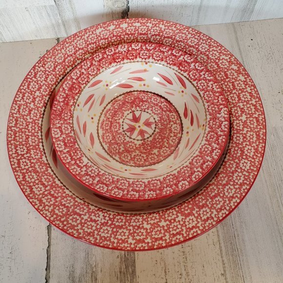 temp-tations Old World Presentable Ovenware Red Flor…